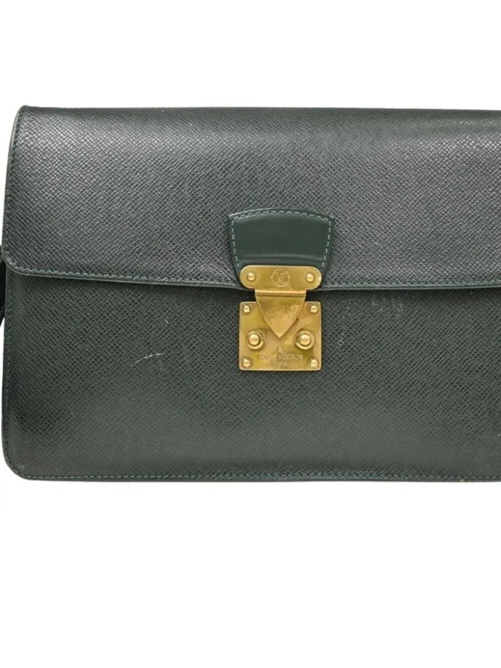 Louis Vuitton Taiga Pochette Kourad Epicea Clutch